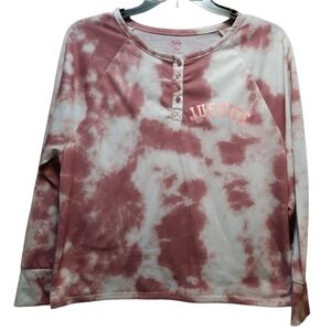 JUSTICE Tied Dyed PJ Top Size Large